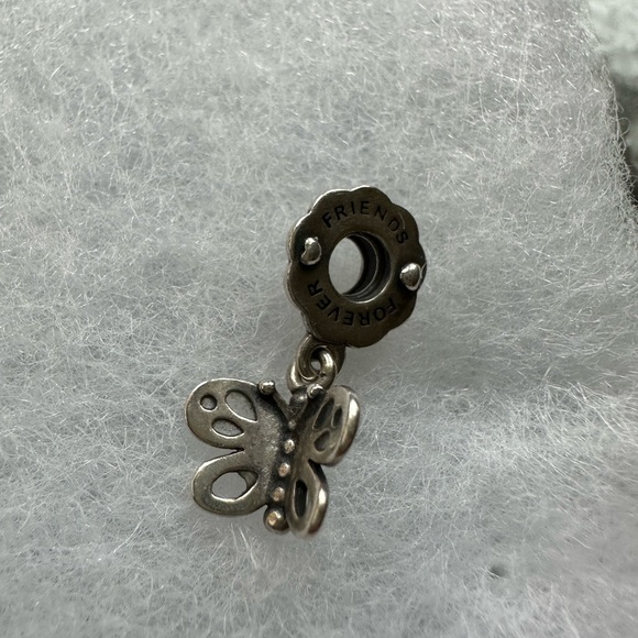 Authentic Pandora Friends Forever Butterfly Dangle Charm - Picture 2 of 3